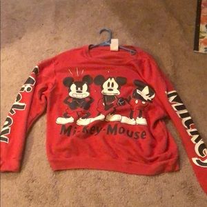 Red Mickey Mouse sweater
